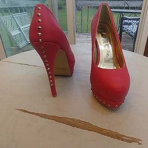 Story Pink Studded Spike Heels Celine 02 SZ 9